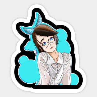 Anime Girls With Glasses Sticker